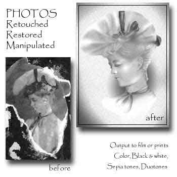 before and after of antique photo